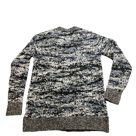 Athleta Westlake Wool Textured Knit Stretch Button Cardigan Sweater Fog Camo‎ S - Picture 7 of 9
